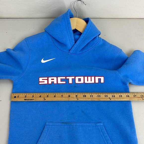 Nike Sacramento Kings Blue City Edition Logo Essential Pullover Hoodie boys Sz M - Picture 7 of 12